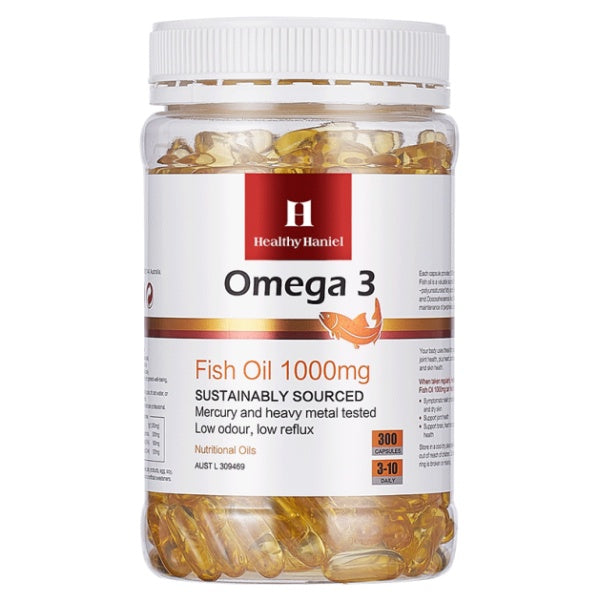 Healthy Haniel Omega 3 Fish Oil 1000mg 300capsules
