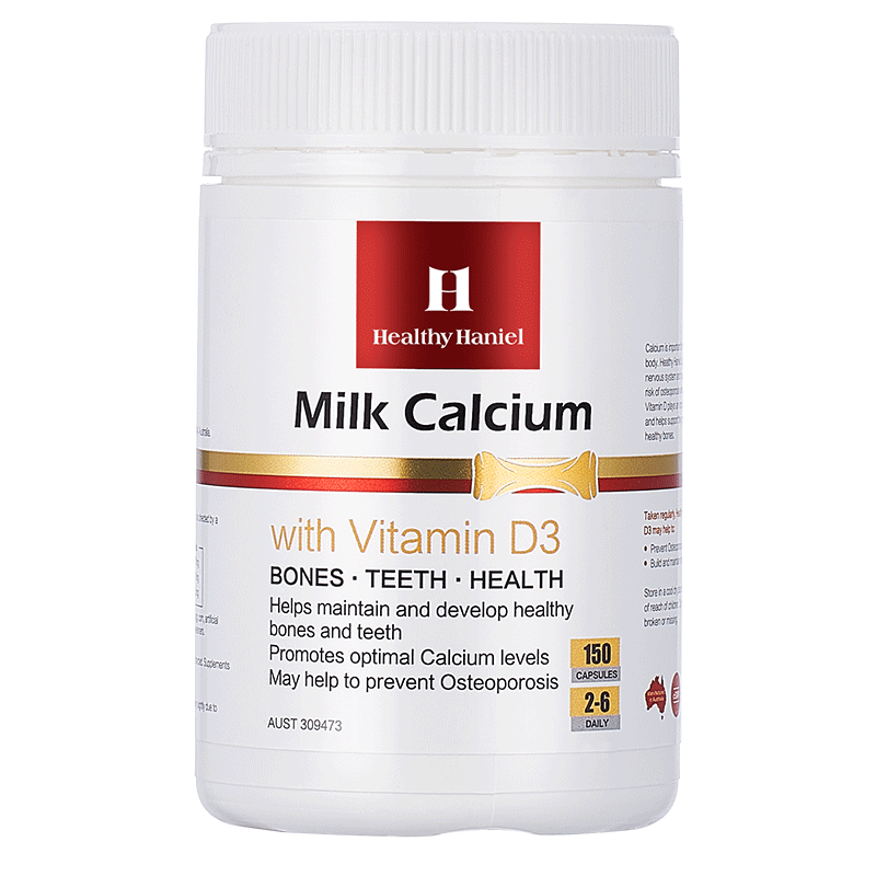 Healthy Haniel Milk Calcium with Vitamins D3 150capsules