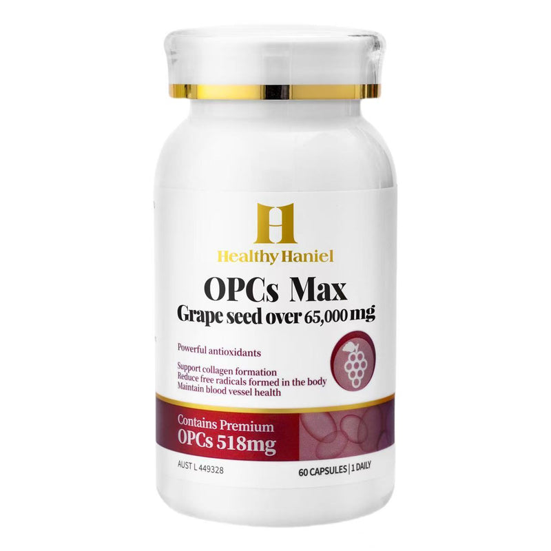Healthy Haniel OPCs 518mg Max Grape Seed over 65,000mg 60 Capsules