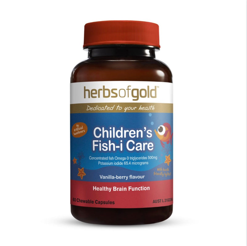 Herbs of Gold Childrens Fish-i Care 60 Chewable Squirts