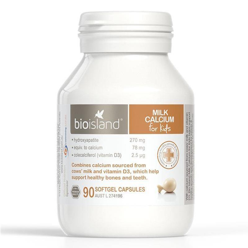 Bio Island Milk Calcium 90 Softgel Capsules